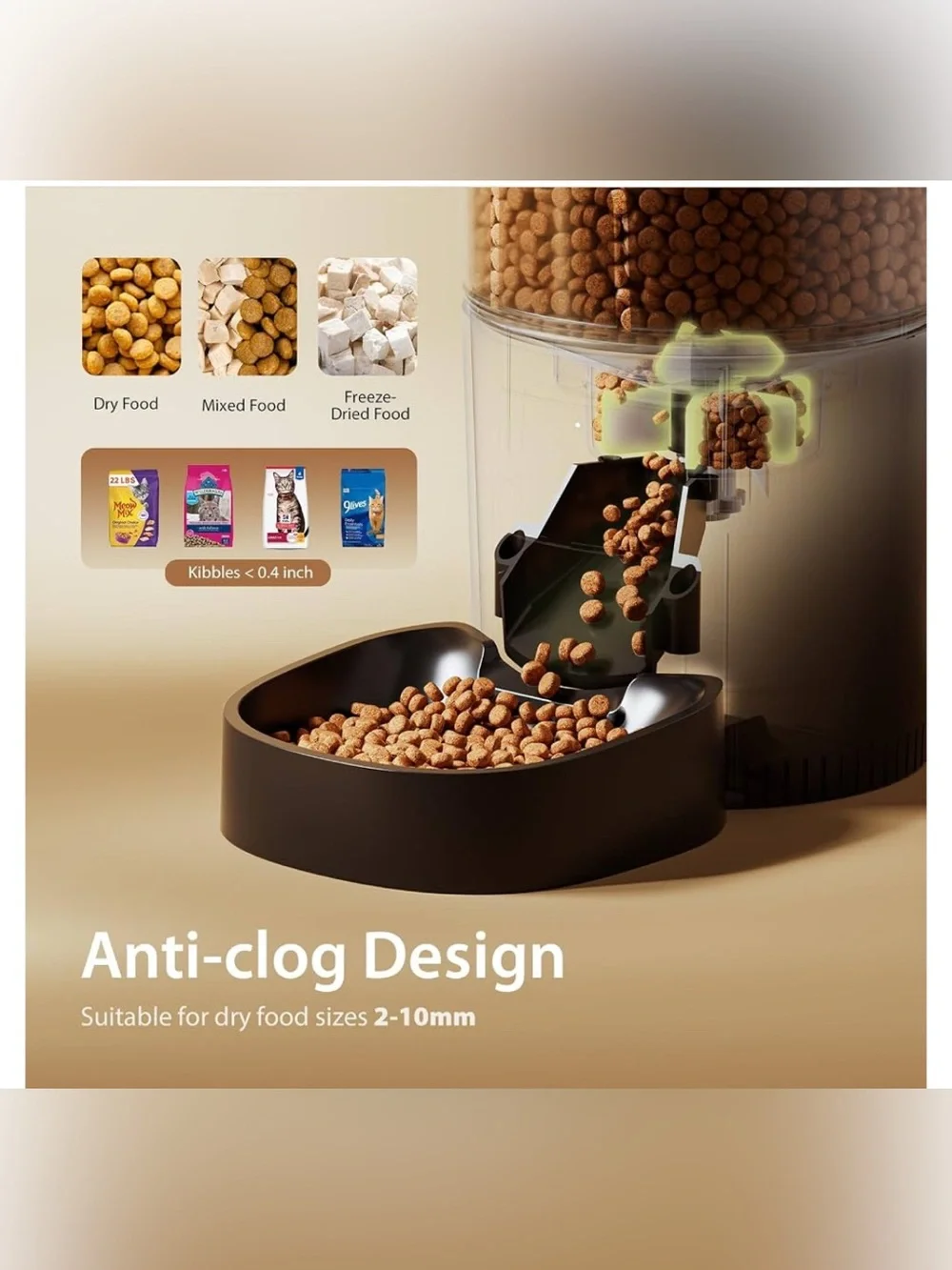 Automatic Dog or Cat Feeders, 3L Timed Cat Dry Food Dispenser, Programmable NEW